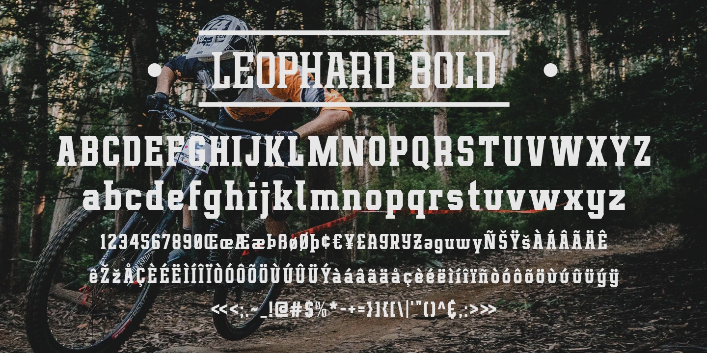 Przykład czcionki Leophard Bold Inline